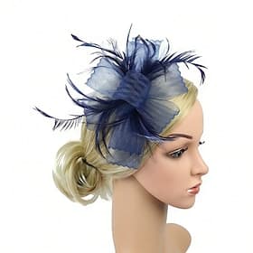 Fascinators Feathers Net Wedding Birthday Elegant Cute Retro With Feather Tulle Headpiece Headwear