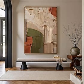 Large Original Textured Palette Knife Abstract Painting Oil Painting on Canvas,Large Wall Art Modern Living Room Wall Decor