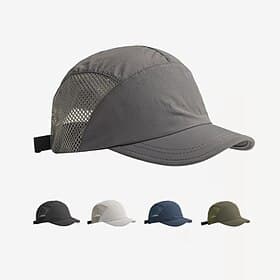 Baseballcapen Solhatt Tenniscaps Unisex Lokk Kjørercapen Ensfarget Solbeskyttelse Fukttransport Pustende til Tennis Baseball Pickleball Sommer Vår Svart Hvit B