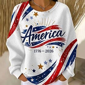 Women's Pullover Sweatshirts Graphic Fashion Classic Modern Long Sleeve Round Neck Regular Tops Street Dailywear White Red White Spring Fall