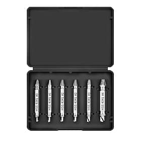 6PCS Damaged Screw Extractor Set HSS Drill Bits Stripped Broken Remover Small Easily Quickly Take Out Kit Easy Demolition Power Tools