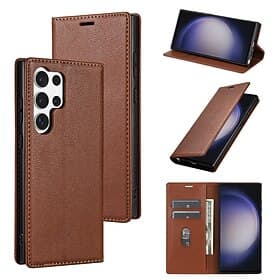 téléphone Coque Pour Samsung Galaxy S26 S26 Plus S26 Ultra Étui Portefeuille Coque à Rabat Magnétique Protection complète du corps Support Rétro faux cuir
