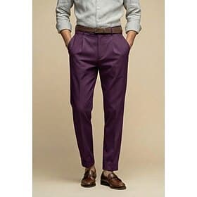 Uomo Cotone Lino Pantaloni Eleganti Casuale Passeggiata Moda Quotidiano Classico Nero Bianco Borgogna Tinta unica Vestibilità regolare Lungo Inelastico