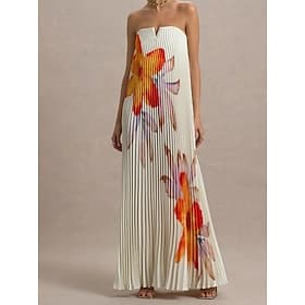 Damen Maxikleid Partykleid Corsagenkleider Cocktailkleid Elegant Mode Modern Abendgesellschaft Party Besonderer Anlass Normale Passform Blumen Ärmellos Trägerl