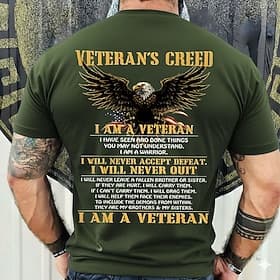4th of July 2026 250th Memorial Day Men's 3D Print US Flag Veteran Crew Neck Short Sleeve T-Shirt Daily Street
