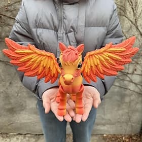 Large 3D Printed Articulated Pegasus Figurine, Realistic Winged Horse Model, Fantasy Creature Collectible, Desk Decor for Home, Office, Gift, Mythical Animal S