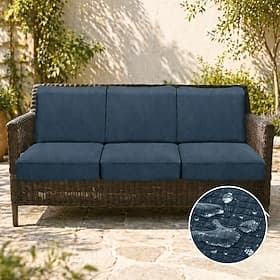100% Waterproof Spillproof Outdoor Cushion Covers for Patio Furniture, Couch cover, Stretch Patio Chair Cushion Slipcovers, Replacement Seat Covers, Solid Colo