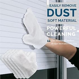 Disposable Fish Scale Cleaning Gloves, Rhomboid Surface Dusting Gloves for Blinds Furniture Fans Car Interior, Non-Woven Household Dust Removal Mitts for Home