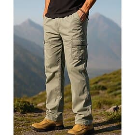 Herren Cargohosen Wanderhosen Frühling Herbst Außen Normale Passform Wasserdicht Winddicht Unterteile Tasche Schwarz Armeegrün Baumwolle Camping / Wandern Lauf