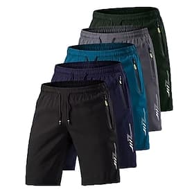 Voor heren Korte broek Casual korte broek Atletische korte broek Zak Elastische taille Effen Sneldrogend Ademend Korte Dagelijks Buiten Strand Modieus Streetwe