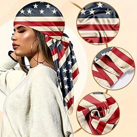 Amerikaanse 250e jubileum VS Canada Wereldvoetbal vlag print bandana voor mannen en vrouwen vierkante hoofddoek hoofdband hoofddoek outdoor fan aanmoedigingsac