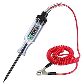 Automotive Test Light with 5-110V LED Digital Voltage Display, Circuit Tester Automotive with Voltmeter  Dual Color Polarity Indicator, Electrical Test Pen wit