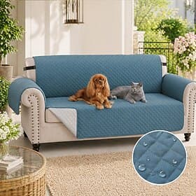 100% Waterproof Couch Covers Sofa Covers for Dogs Couch Protector Triple Non-Slip Sofa Slipcover for 3 Cushion Couch Furniture Protector for Pets, Kids,Dog