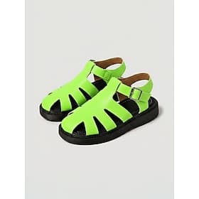 Women's Green Closed Toe Gladiator Sandals – Comfortable Casual Walking Shoes, Lightweight Summer Sandals for Travel  Everyday Use