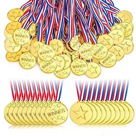 20/50PCS Plastic Medal Plaques, Pentagram Design, Suitable for Sports, Athletic Events, Props, Rewards, and Party Gifts