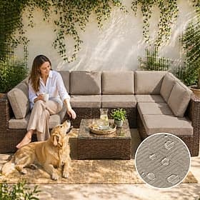 8Pcs Stretch Patio Cushion Covers,Outdoor Waterproof Couch Covers Replacement,Outdoor Couch  Sofa Slipcovers,for Patio Furniture Cushion Covers,Washable Reusab thumbnail 2