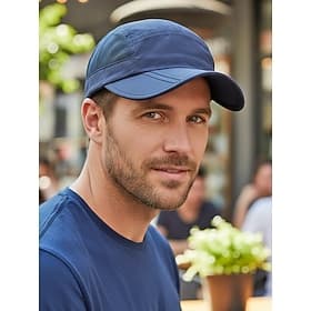 Casquette de baseball légère et respirante en polyester pour homme, avec panneau en maille ajustable multicolore, idéale pour les vacances, les voyages, les ac