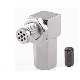 O2 Sensor Spacer Adapter with Mini Catalytic Converter M18 x 1.5, 45  90 Degree Oxygen Sensor Bung CEL Fix Check Engine Light Eliminator, Stainless Steel Exhau