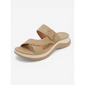 Women's Camel Arch Support Slide Sandals – Lightweight Comfort Slippers with Rivet  Buckle Design, Textured Upper Cushioned Sandals for Walking, Travel  Daily