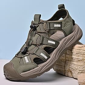 Men's Closed-Toe Hiking Sandals Breathable Quick-Dry Outdoor Sport Shoes Rugged Casual Footwear for Men, Perfect for Trekking, Walking, Travel and Weekend Adve