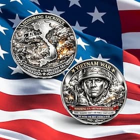 Vietnam War Veterans Commemorative Coin, Honoring U.S. Military Service, Army Marines Navy Air Force Coast Guard, Patriotic Collectible Gift
