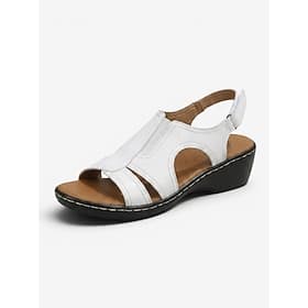 Women's Sandals Wedge Sandals Platform Sandals Open Toe Summer Beach Vacation Magic Tape Brown Black White