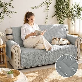 Waterproof Non Slip  Pet Sofa Cover Solid Color Couch Protector Urine Resistant Washable Furniture Cover for Dogs Cats