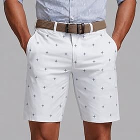 Per uomo Geometrico Stelle Bermuda Pantaloncini casual Pantaloncini da golf Misura del girovita medio Business Casual Lavoro Spiaggia Sport all'Aperto Pantalon