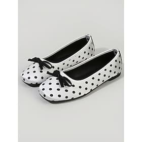 Women's Polka Dot Ballet Flats – Lightweight Slip-On Round Toe Shoes with Bow Detail, Vintage Chic Comfort Flats for Office Work  Everyday Wear