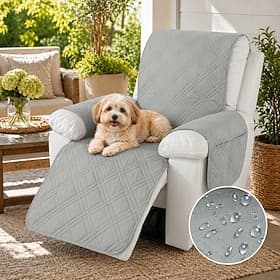 Recliner Sofa Cover Waterproof Non Slip Couch Protector Pet Friendly Anti Stain Durable Furniture Cover for Dogs Cats Reclining Chair Sofa Throw Living Room Al