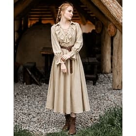 Middeleeuws Renaissance Jurken Lange Mouwen Piraat Viking Kostuum Dames Piraat Fantasie Halloween Carnaval Prestatie LARP Ren Faire Volwassenen Kleding