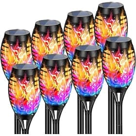 Solar Lights Outdoor, Solar Torch Light with Flickering Flame for Outdoor Decor, Solar Garden Lights, Waterproof Outdoor Lighting, Flame Torches for Outside Pa