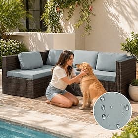 4Pcs Stretch Patio Cushion Covers,Outdoor Couch Covers Replacement,Outdoor Couch  Sofa Slipcovers,for Patio Furniture Cushion Covers,Washable Reusable Furnitur