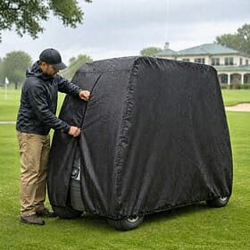 Golfwagenabdeckung für 4 Personen, strapazierfähig, 210d/420d wasserdicht, verlängertes Dach, kompatibel mit EZ Go Club Car Yamaha Golfwagen, staubdichte Outdo