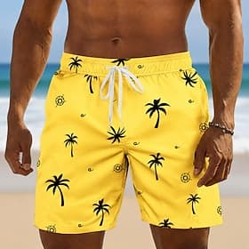 Homme Cocotier Plantes Tropicales Maillots de bain Maillots de bain shorts de bain Shorts de Surf Taille Moyenne Hawaïen Quotidien Vacances à la Plage Poches L thumbnail 5
