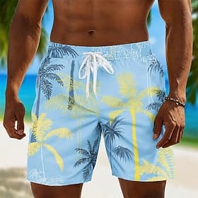 Homme Cocotier Plantes Tropicales Maillots de bain Maillots de bain shorts de bain Shorts de Surf Taille Moyenne Hawaïen Quotidien Vacances à la Plage Poches L thumbnail 10