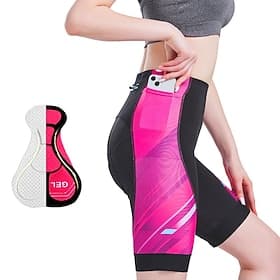 Femmes Patchwork Courbe Shorts de route Shorts de vélo Shorts de cyclisme rembourrés Vélo Shorts Shorts rembourrés / Chamois Coupe Slim Des sports Compactable