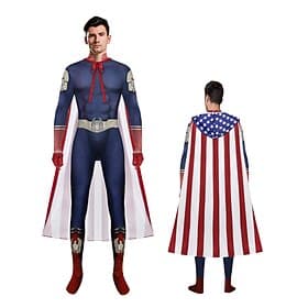 Antiheld Schurke Superheld Umhang Ausgefallene Kostüme Bodysuits Patriotisch for Herren Kinder Erwachsene Halloween Karneval Leistung Comic-Konzert