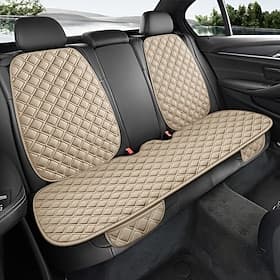 Universelles 3-teiliges Auto-Rücksitzbezug-Set, rautenförmig gesteppter Stoffsitzschutz mit Rückenlehnen für Limousinen, SUVs und LKWs, rutschfestes und komfor