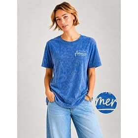 American Independence Day Women's 100% Cotton Washed Cotton Embroidered Elegant Vintage Short Sleeve Crew Neck Round Neck Regular Tops Casual Daily