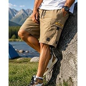 Herren Outdoor Shorts Cargoshorts Wandershorts Cambat Shorts Sommer Frühling Herbst Außen Normale Passform Wasserdicht Schnelltrocknend Leicht Atmungsaktiv Sho