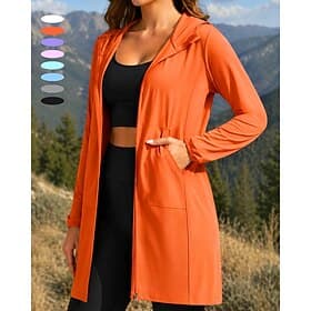 Women's Windbreaker Softshell Jacket Hiking Jacket Outdoor Sun Protection Quick Dry Lightweight Breathable Hiking Outfits Hiking Clothes Summer Spring Jacket C