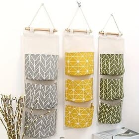3-Tier Hanging Storage Organizer Bag With Multi-Pockets, Wall And Door Mounted Fabric Storage Holder For Kitchen, Bathroom, Bedroom And Dormitory, Space-Saving