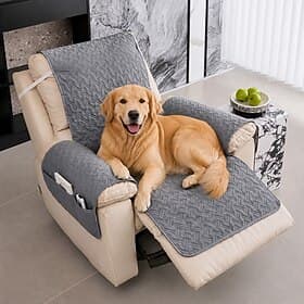 Universal Stretch Recliner Cover for Leather Armchair, Heavy Duty Non-Slip Sofa Slipcover, Washable All-Season Furniture Cushion Guard Protector