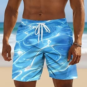 Homme Dégradé de Couleur Art abstrait Ondulation de l'eau Maillots de bain Maillots de bain shorts de bain Shorts de Surf Taille Moyenne Occasionnel Quotidien