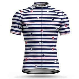 Amerikas 250. Jahrestag Herren Anti UV Shirt Radtrikot Abstrakt Kurzarm Fahhrad Trikot Oberteil mit 3 Gesäßtaschen Mountainbike MTB Straßenradsport UV-beständi thumbnail 2