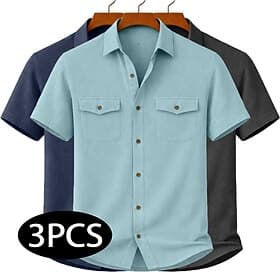 Men's Shirt Casual Shirt Corduroy Shirt Button Up Shirt BlackWhiteLight Blue Light BLueNavy BLueBlack BeigeYellowWhite Army GreenWhiteNavy BLue BrownYellowLigh