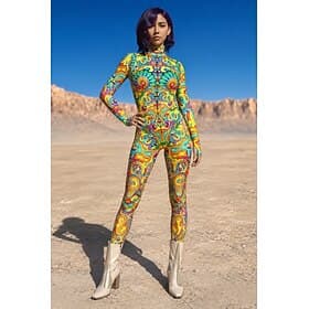 Bodysuit Onesie Costume Printing Full Body Suit Women's Rave Graphic Hippie Costume for Music Festival Party Nightclub Halloween Carnival Kid's Adults'
