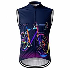 Homme Gilet de cyclisme Maillot de cyclisme Géométrique Sans manches Cyclisme Gilet / Veste Maillot Top avec 3 poches arrière Séchage Rapide Poche Arrière Évac thumbnail 6