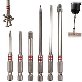 All-in-One Pagoda Hex Screwdriver Bit Set, 6 Pieces Magnetic Hex Bits with Unique Pagoda-Shaped Internal Hex Design, 1.5–6Mm Precision Screwdriver Bits for DIY